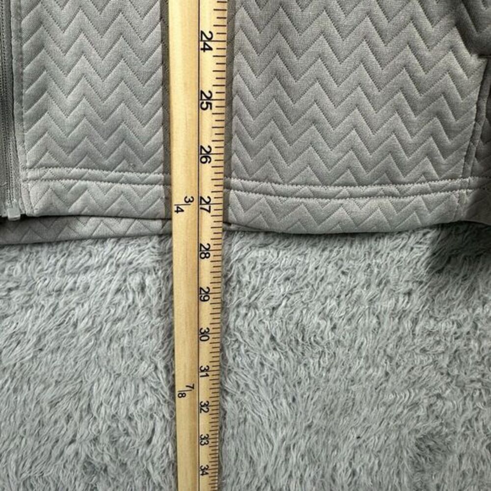 Adidas Golf Textured Layer Jacket Women's Full Zip Gray Chevron Design XL - Picture 4 of 7